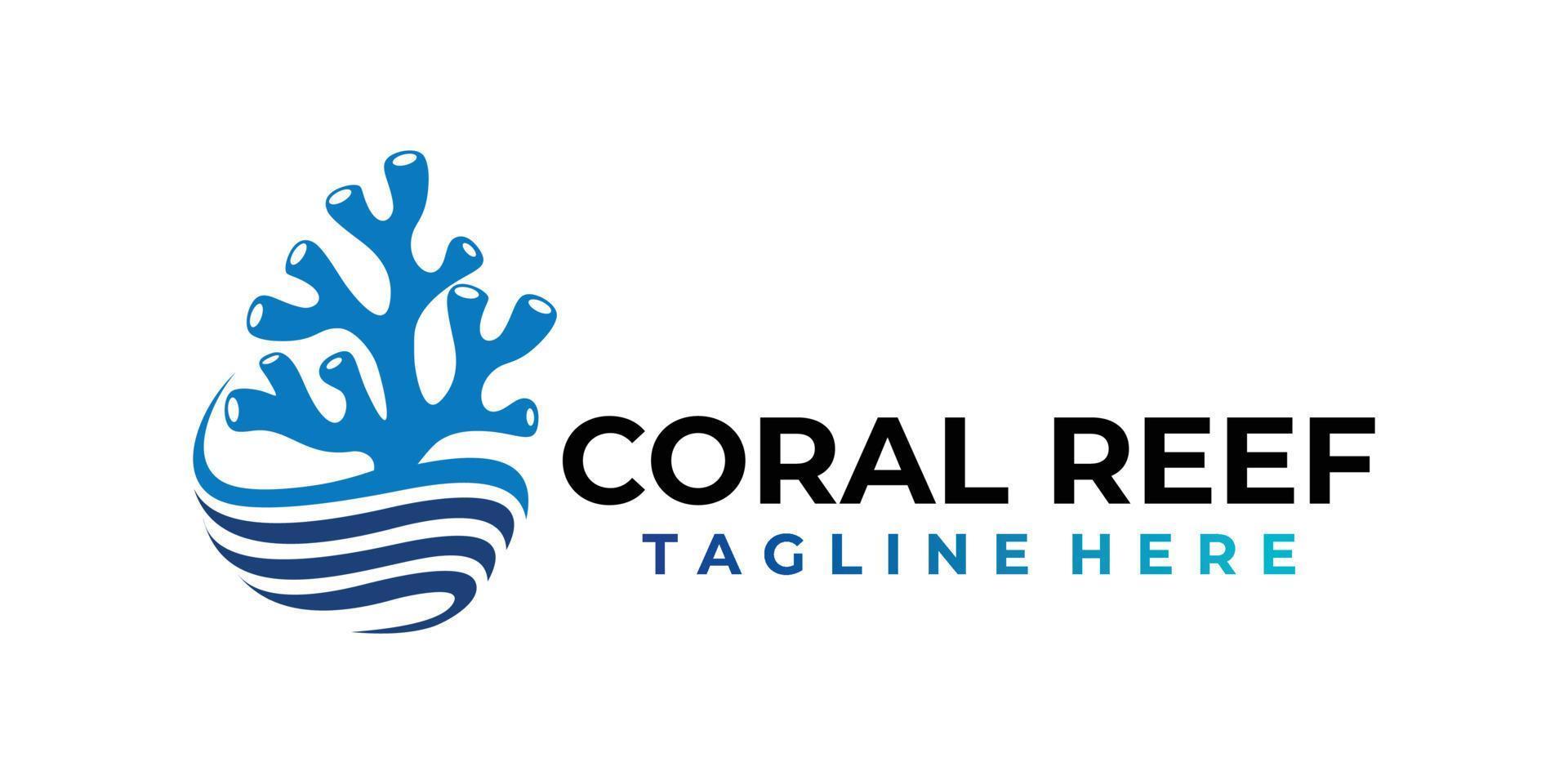 vector de icono de logotipo de coral aislado