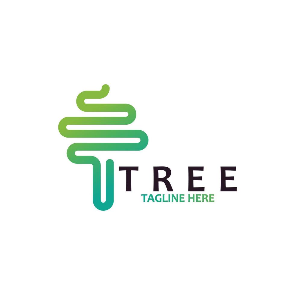 abstract tree logo icon vector isolated