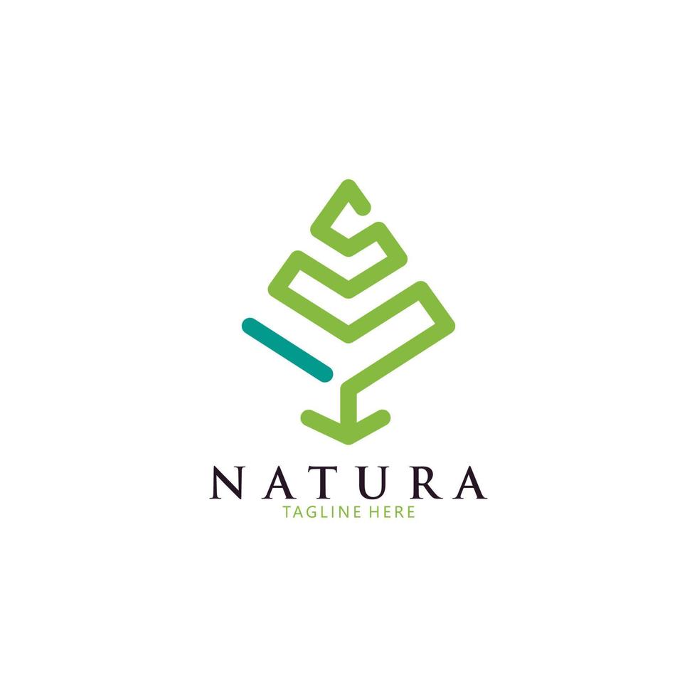 nature abstract tree logo icon vector isolated