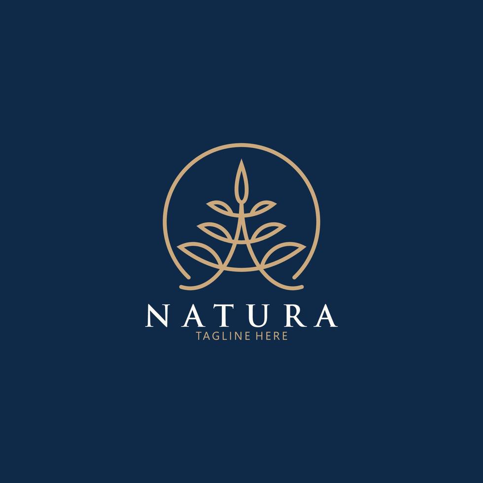 vector de icono de logotipo de árbol abstracto de naturaleza aislado