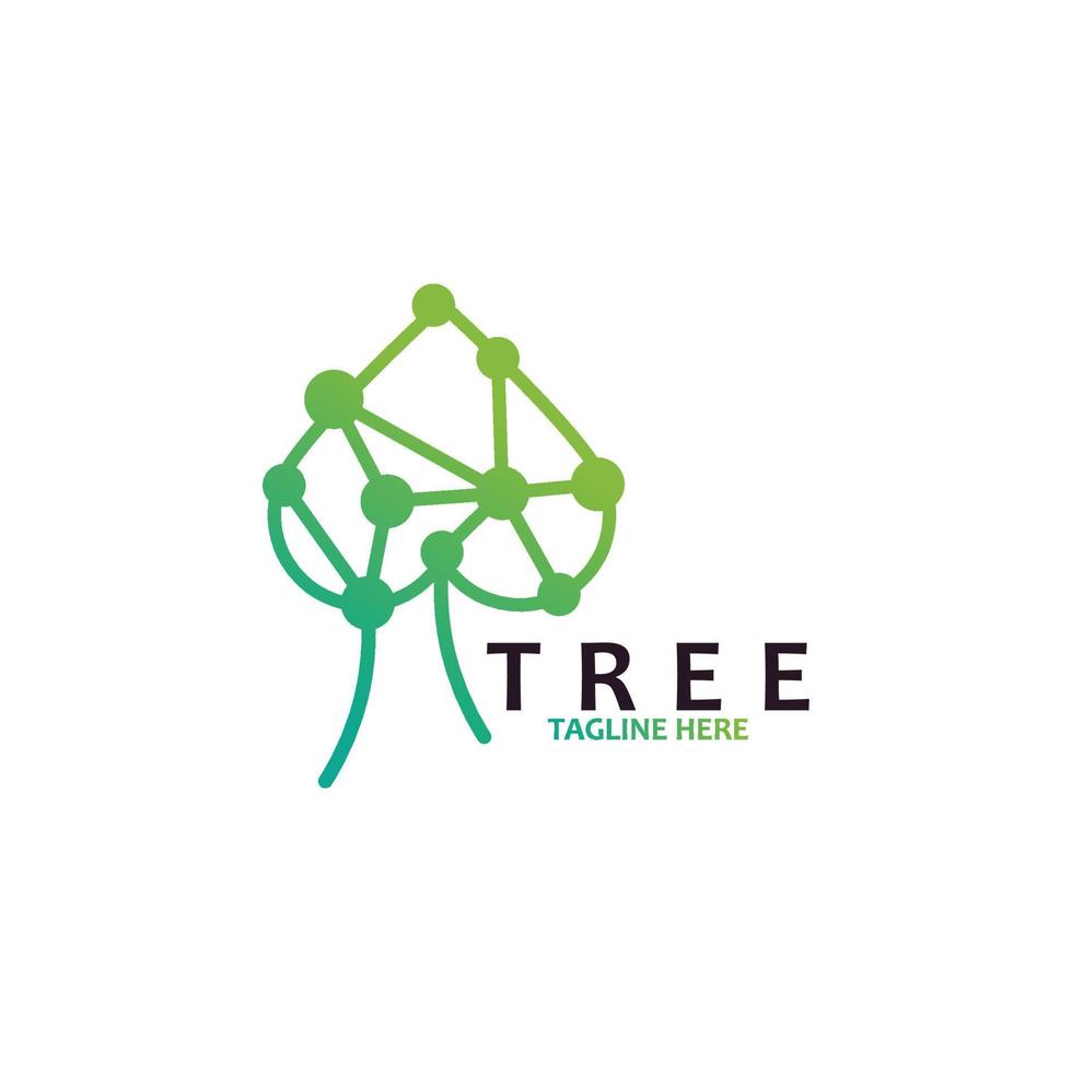 abstract tree logo icon vector isolated