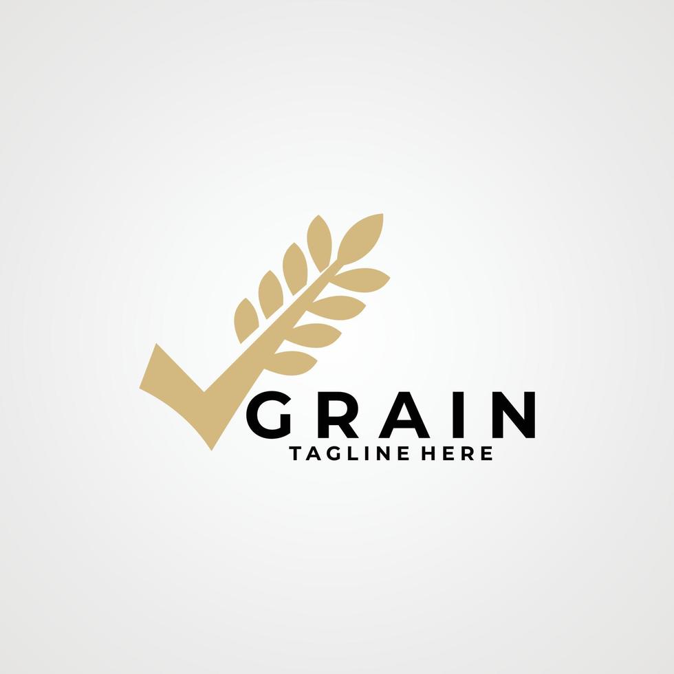 vector de icono de logotipo de grano de trigo aislado