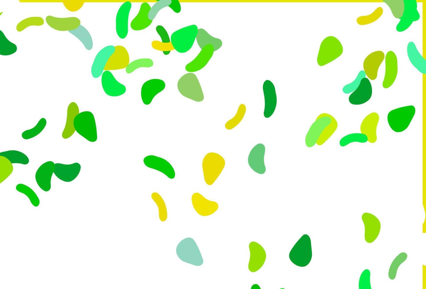 Light Green, Yellow vector background with abstract forms.