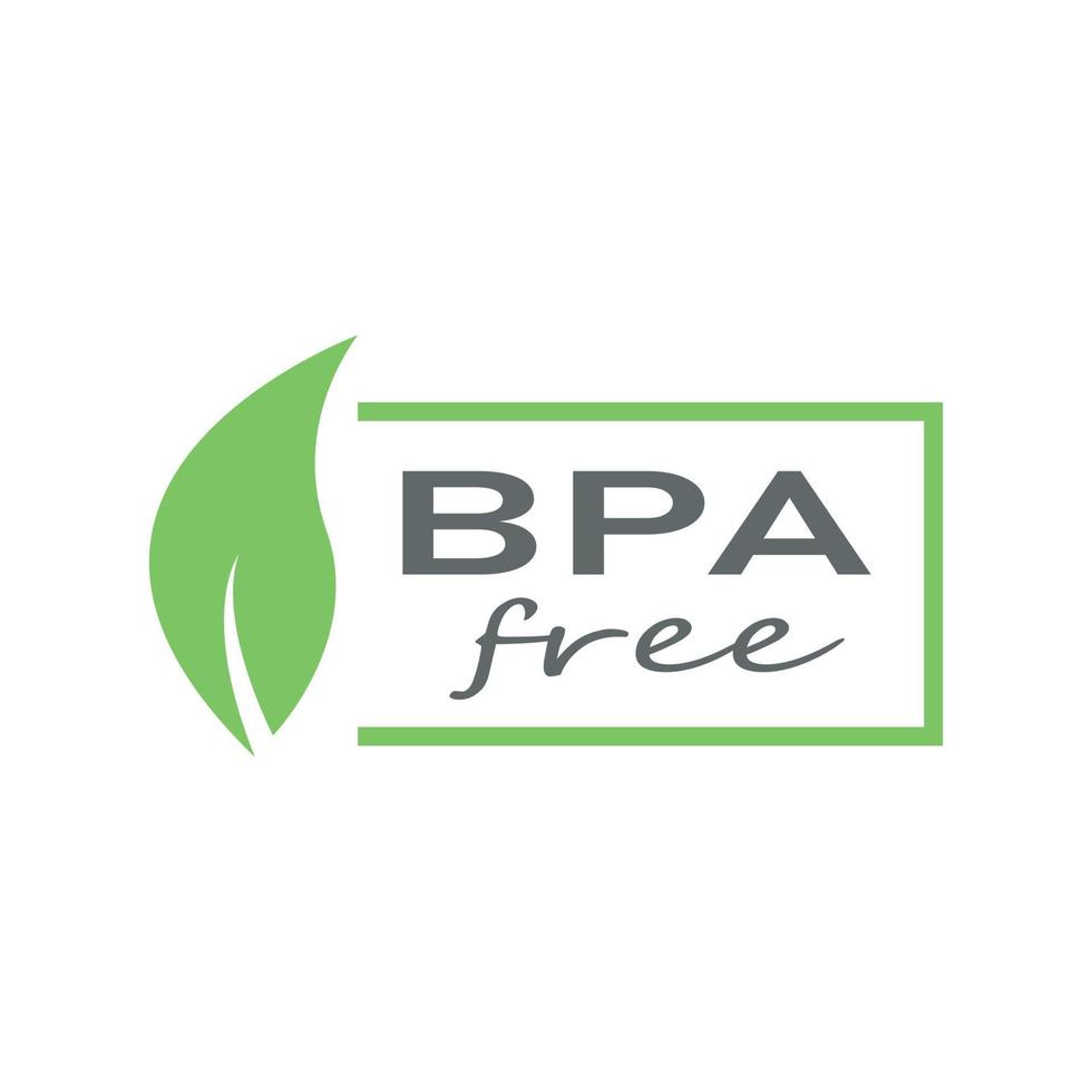 BPA Free stamp.  No plastic, friendly material, line icon concept. Vector illustration