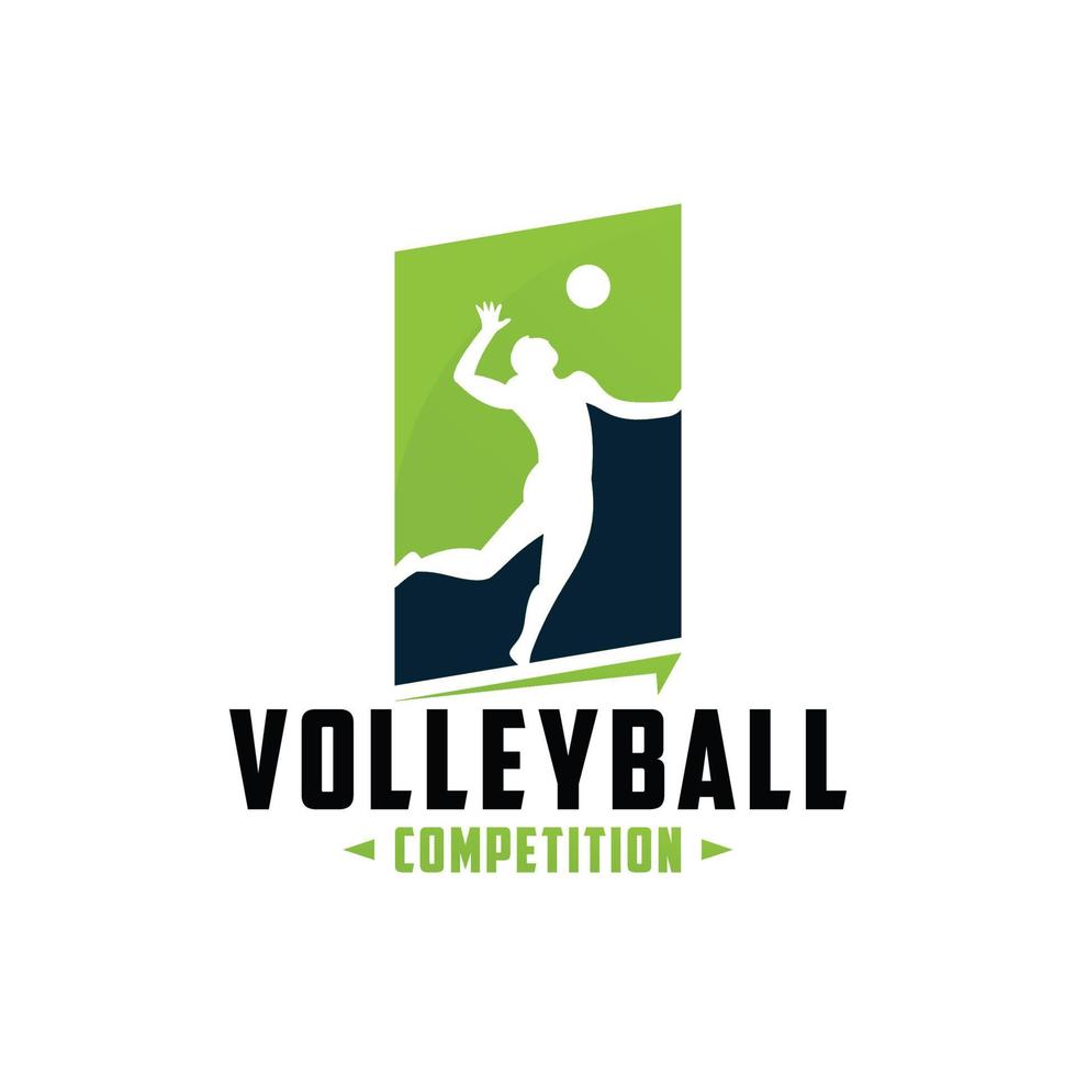 vector de icono de logotipo de voleibol aislado