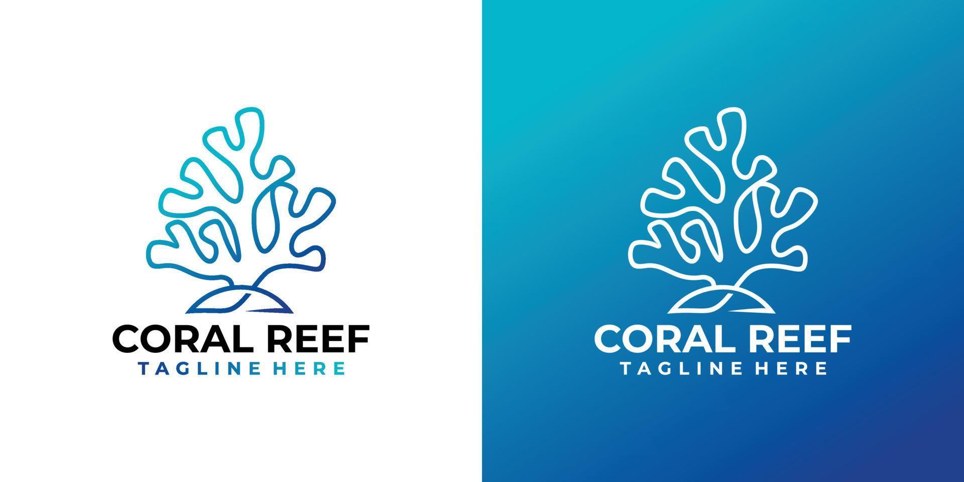 coral logo icon vector isolated