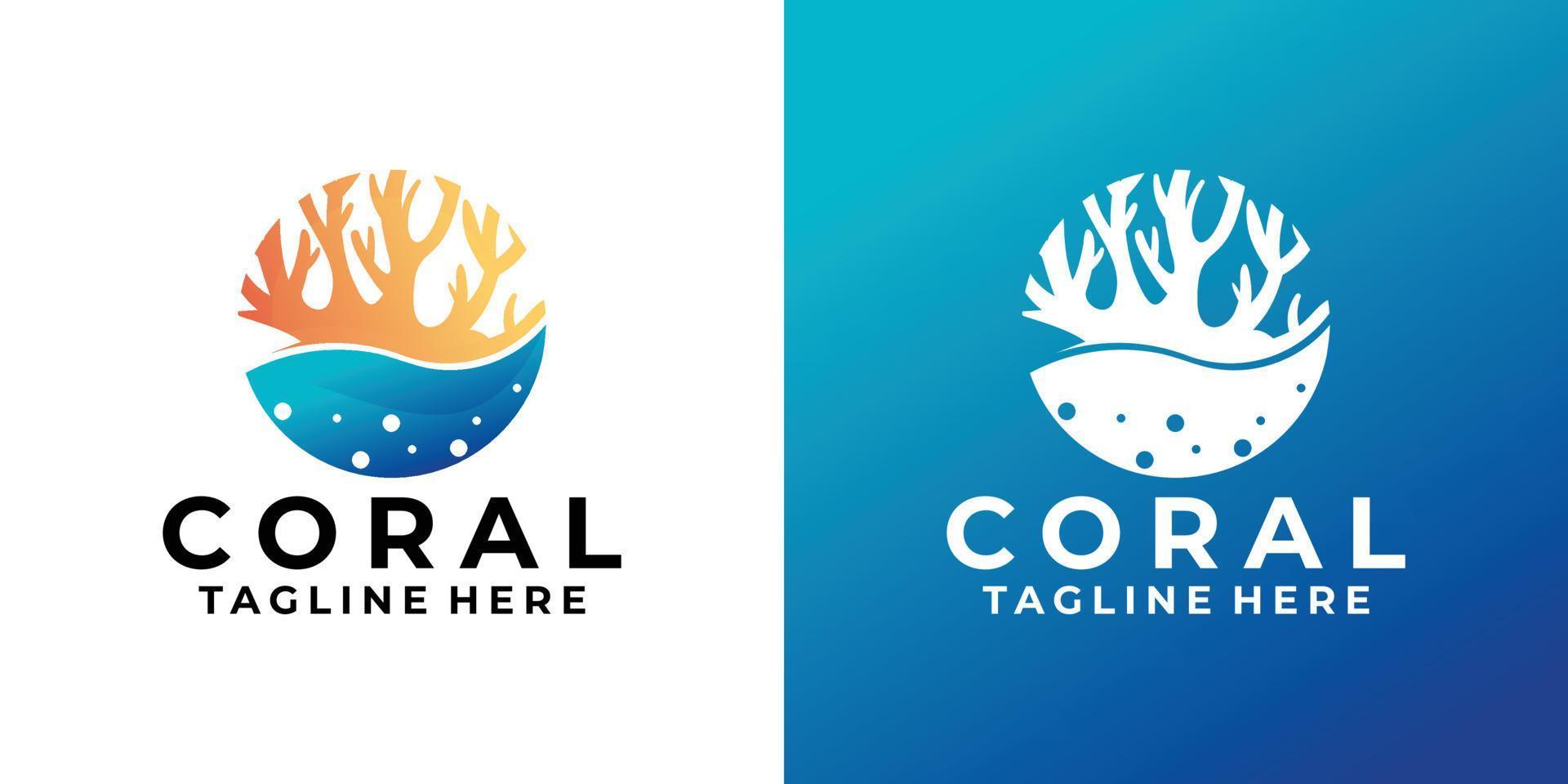 coral logo icon vector isolated