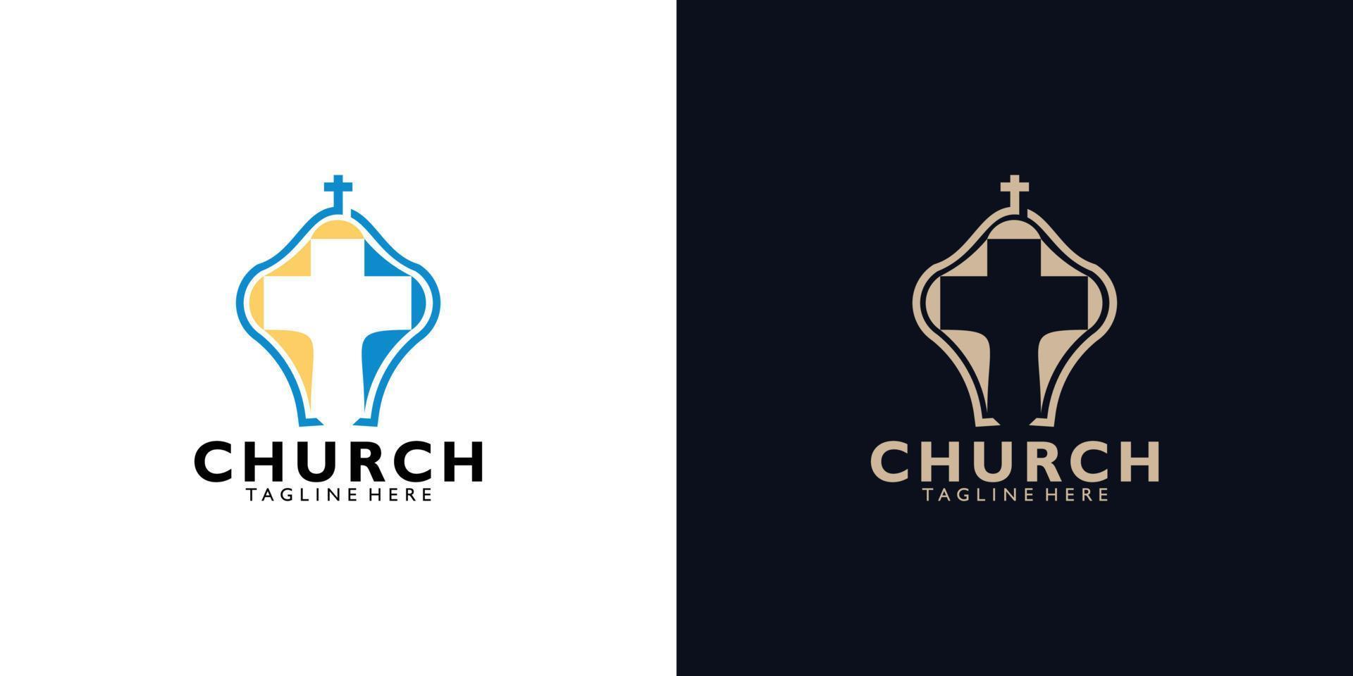vector de icono de logotipo de iglesia aislado