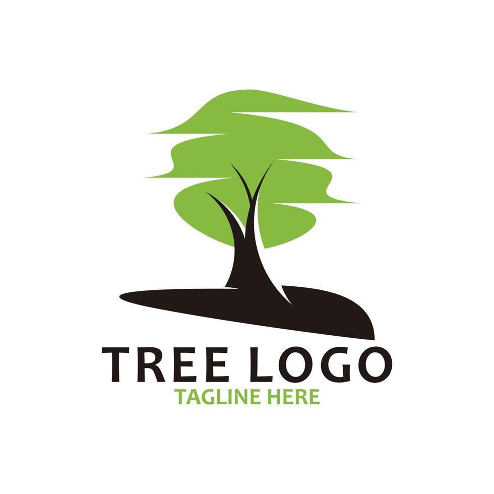 vector de icono de logotipo de árbol abstracto aislado