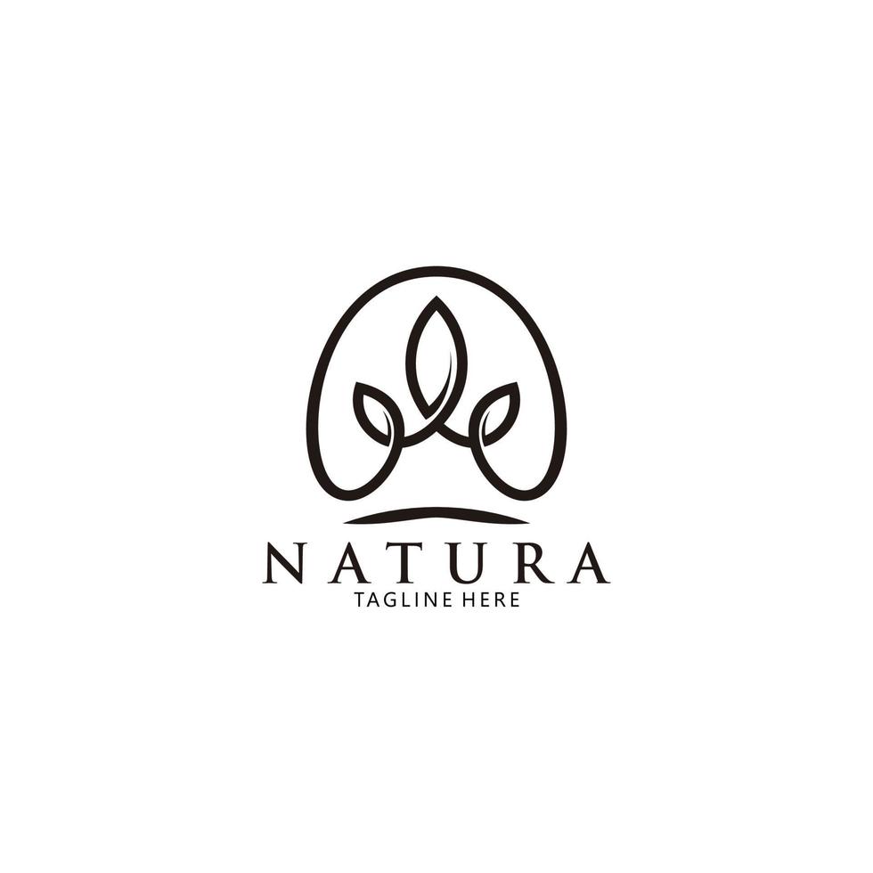 nature abstract tree logo icon vector isolated