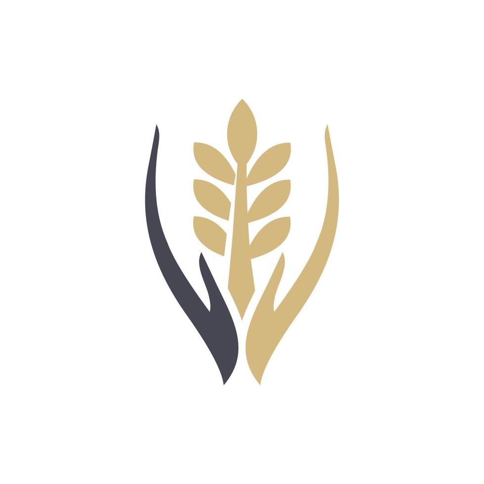 wheat grain logo icon vector isolated