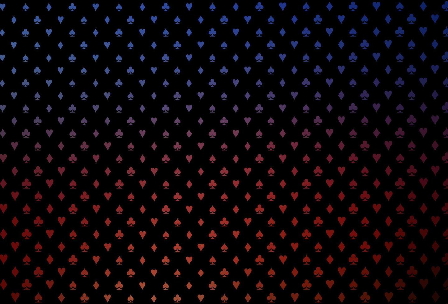 Dark blue, red vector texture with playing cards.
