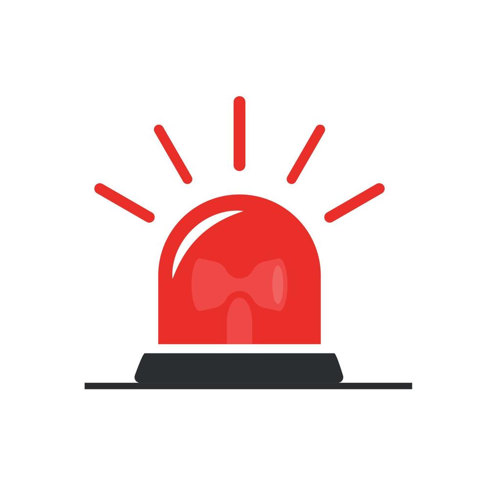 Police siren car icon. Light flashers symbol concept. Siren rescue or ambulance light. Vector illustration on white background