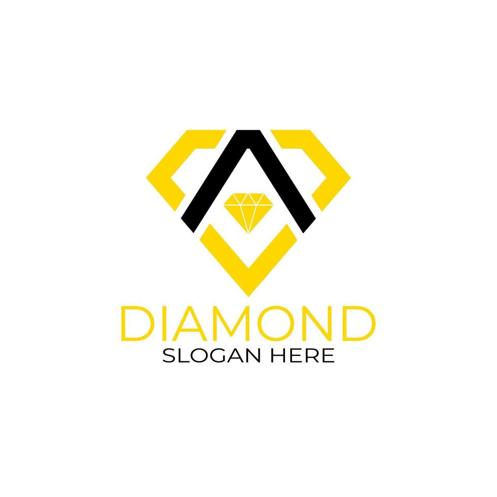 letra un diseño de logotipo de diamante. concepto de diseño, logotipos, logograma, plantilla de diamante de logotipo vector