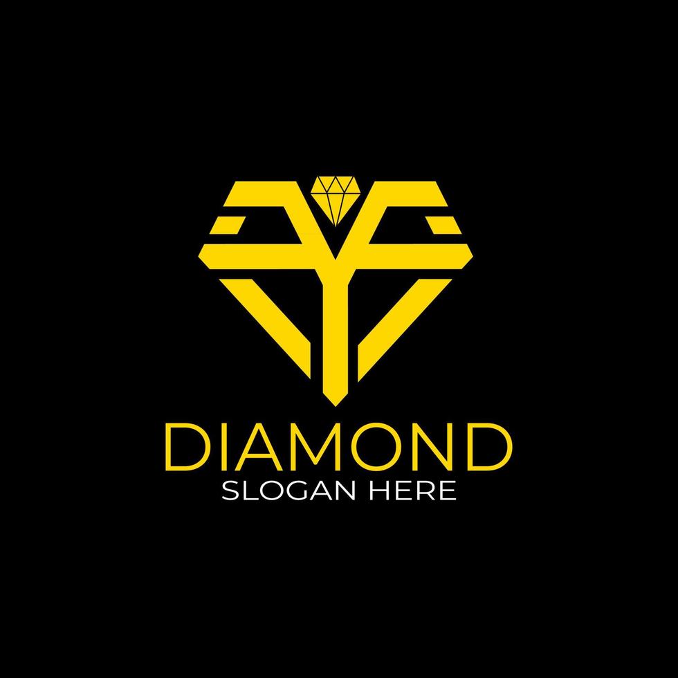 Letter F Diamond Logo Design. Design Concept, Logos, Logogram, Logotype Diamond Template vector