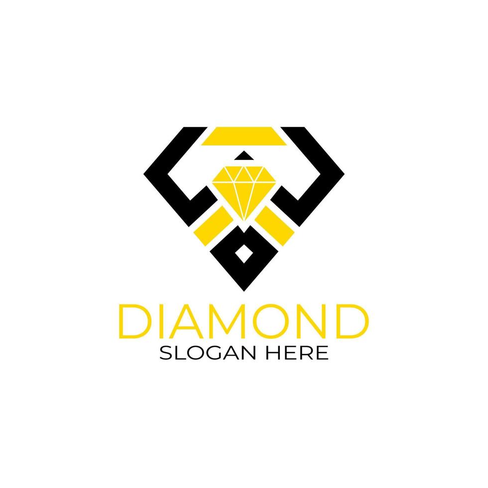 Letter w Diamond Logo Design. Design Concept, Logos, Logogram, Logotype Diamond Template vector