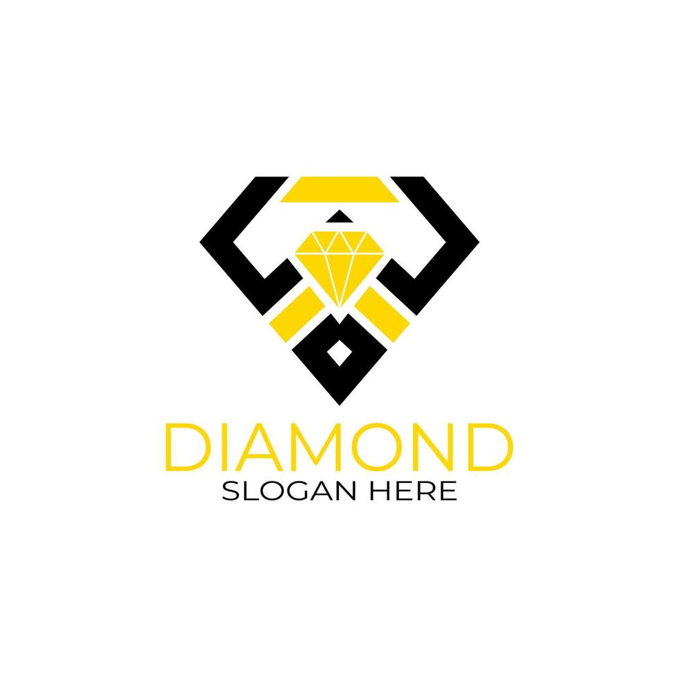 diseño del logotipo de la letra w diamante. concepto de diseño, logotipos, logograma, plantilla de diamante de logotipo vector