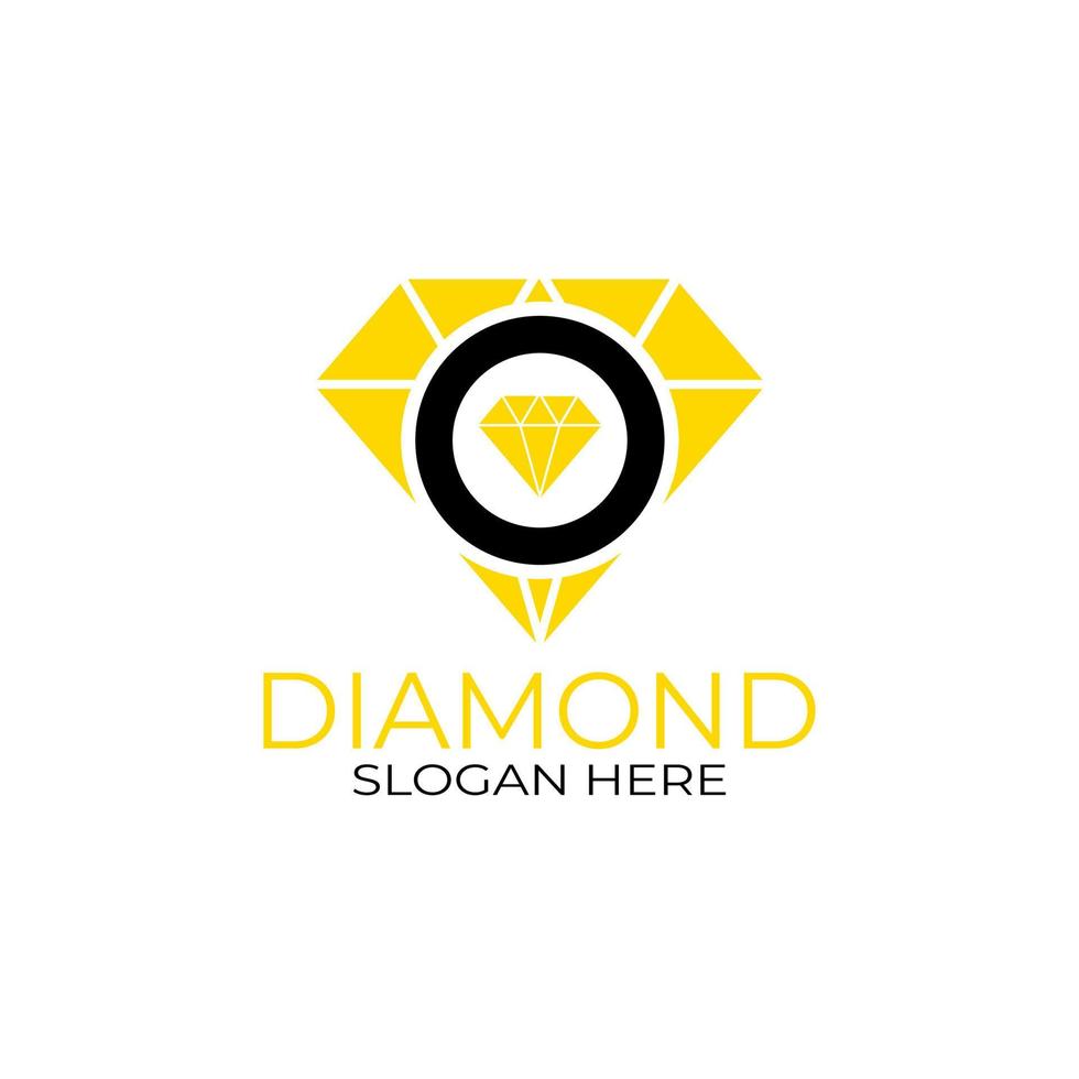 diseño de logotipo de letra o diamante. concepto de diseño, logotipos, logograma, plantilla de diamante de logotipo vector