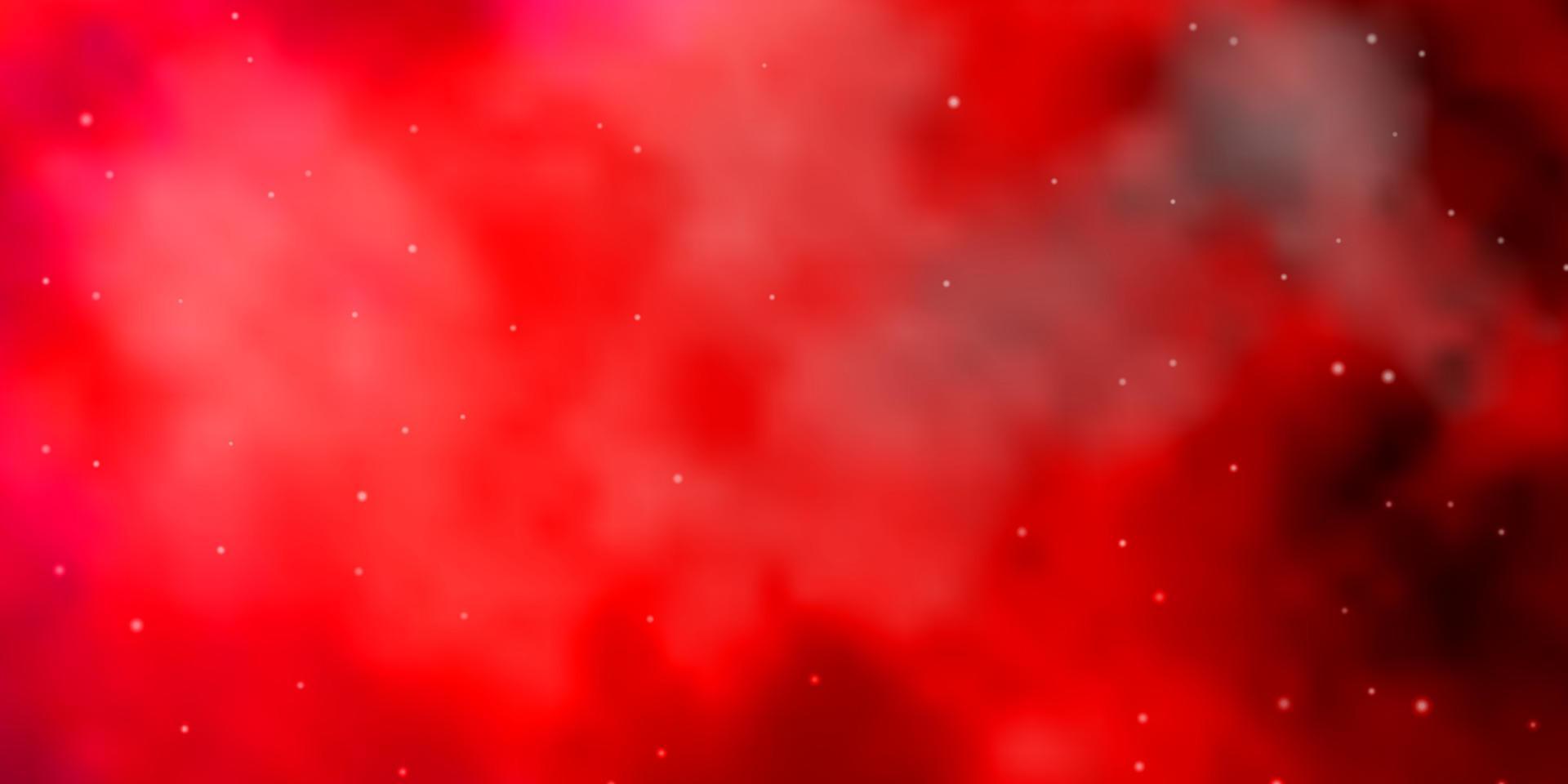 Fondo de vector rosa claro con estrellas grandes y pequeñas.