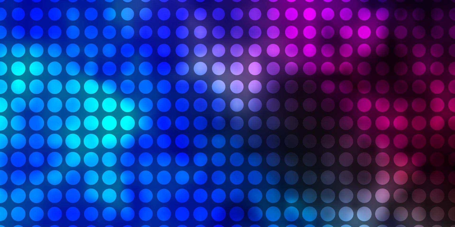 Fondo de vector de color rosa oscuro, azul con círculos.