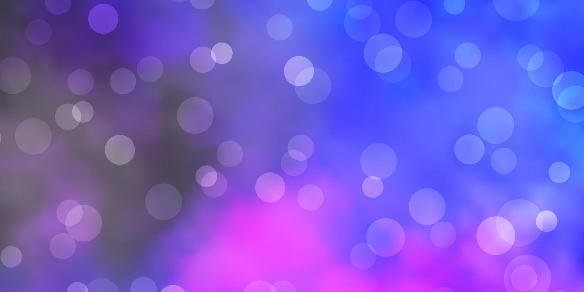 Dark Pink, Blue vector background with circles.