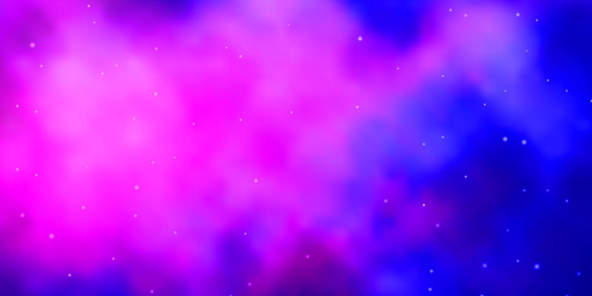 patrón de vector rosa claro, azul con estrellas abstractas.