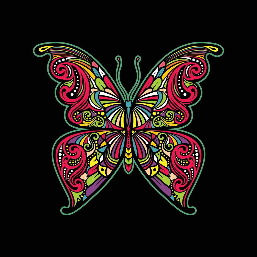 arte de mariposa con diseño premium de vector colorido 2