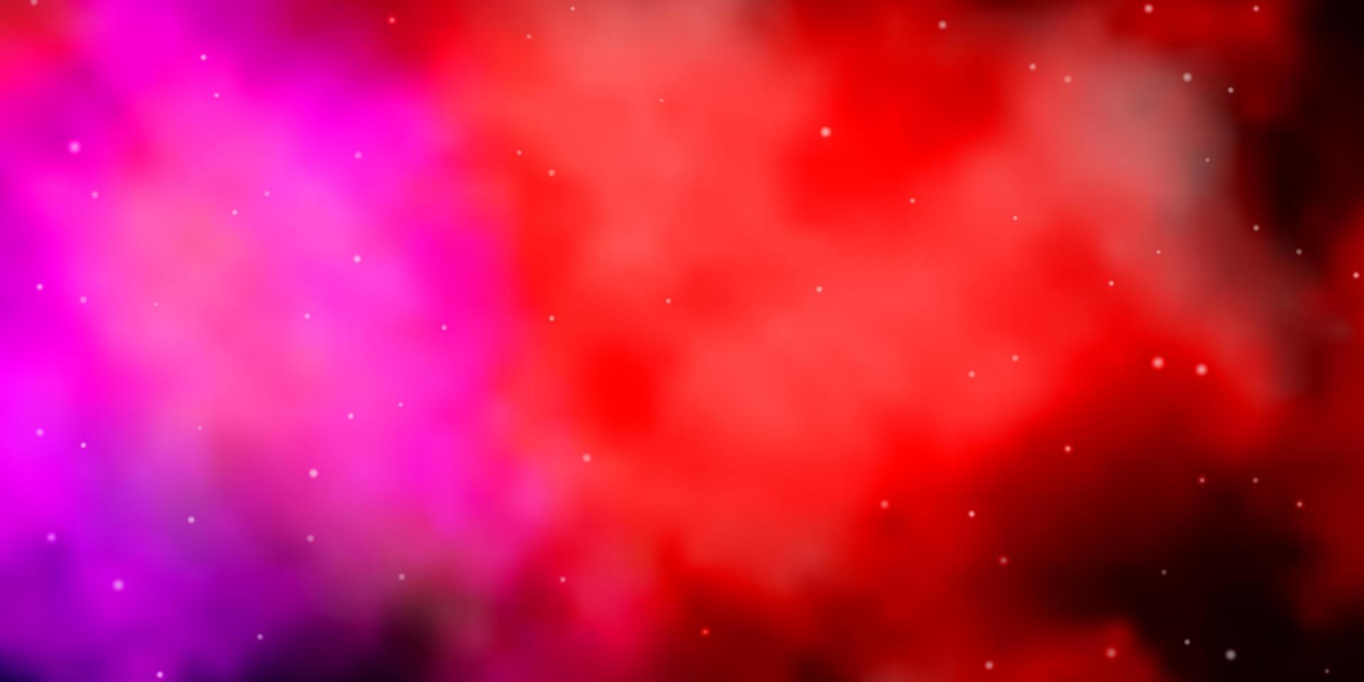 Dark Pink, Yellow vector texture with beautiful stars.