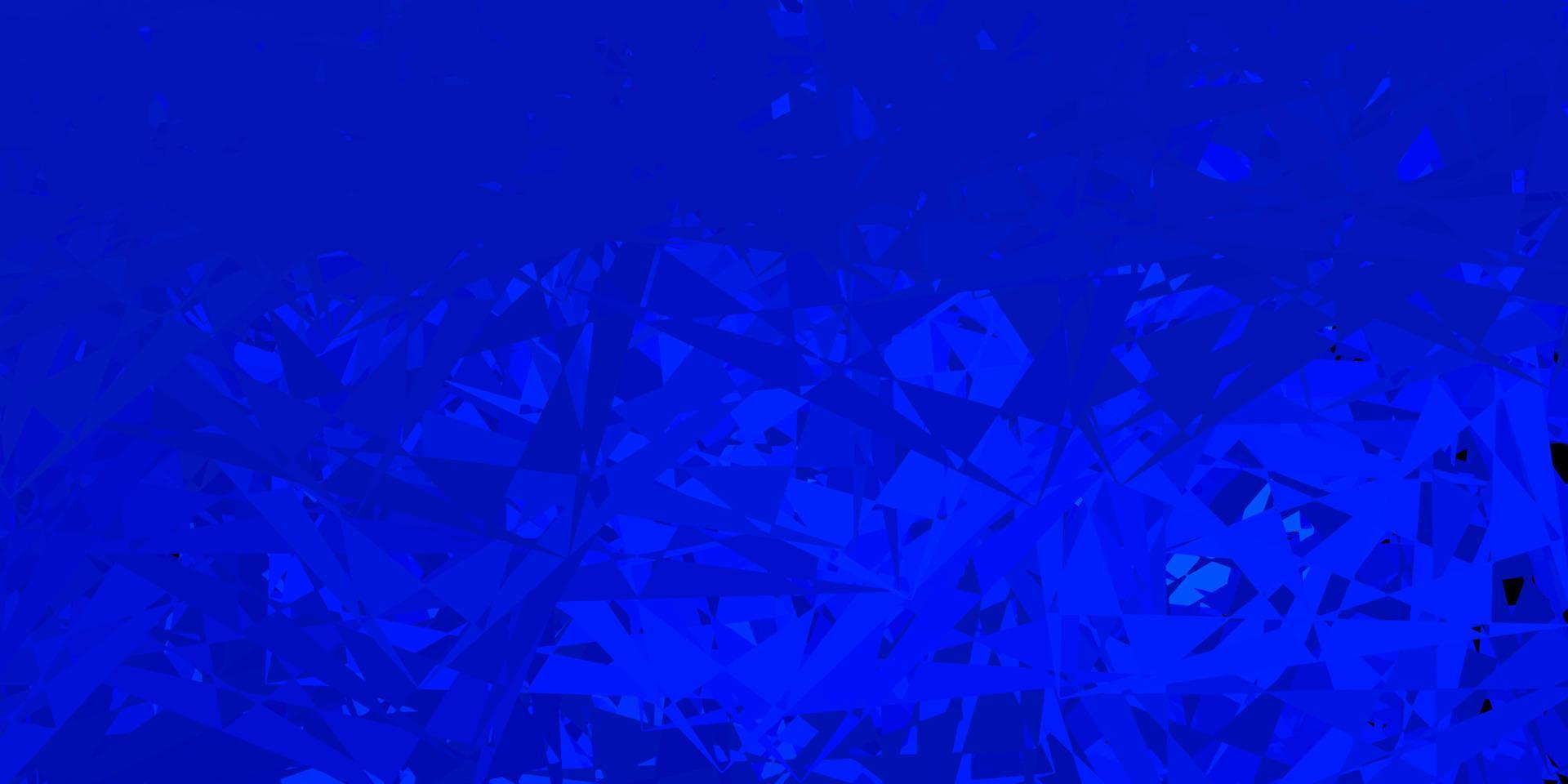 Dark blue vector backdrop with triangles, lines.