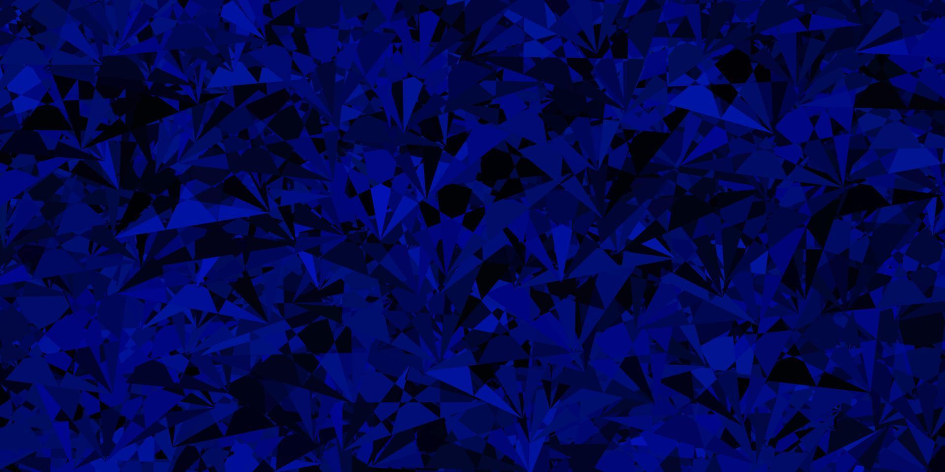 Dark BLUE vector pattern with polygonal shapes.