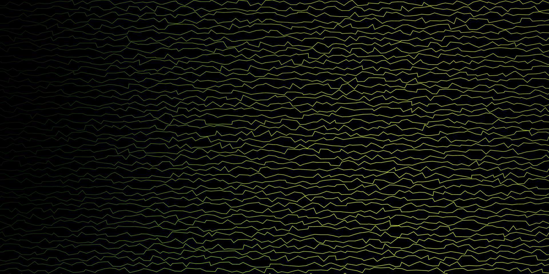 Dark Green, Yellow vector pattern with wry lines.