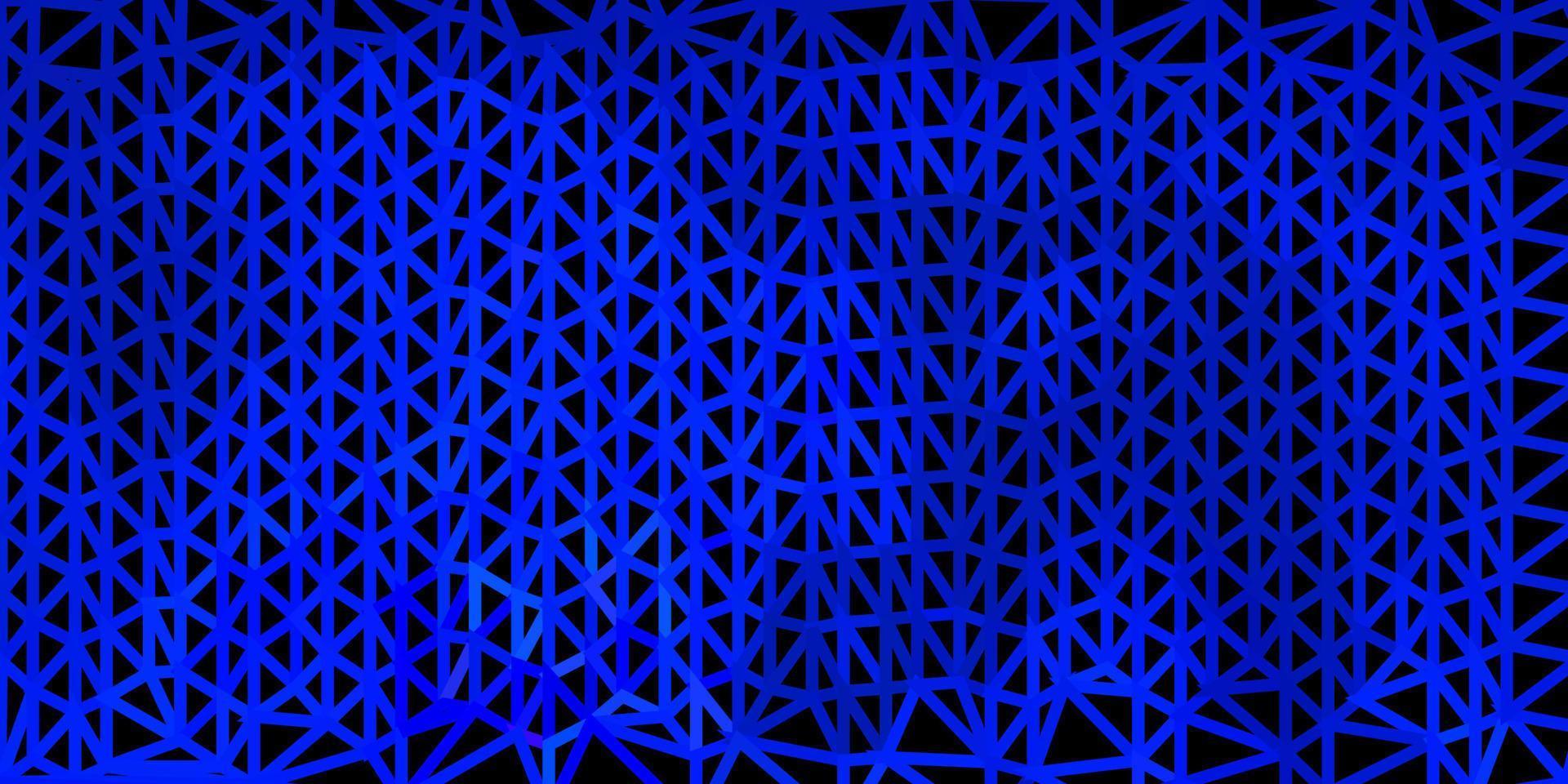 Dark blue vector gradient polygon texture.