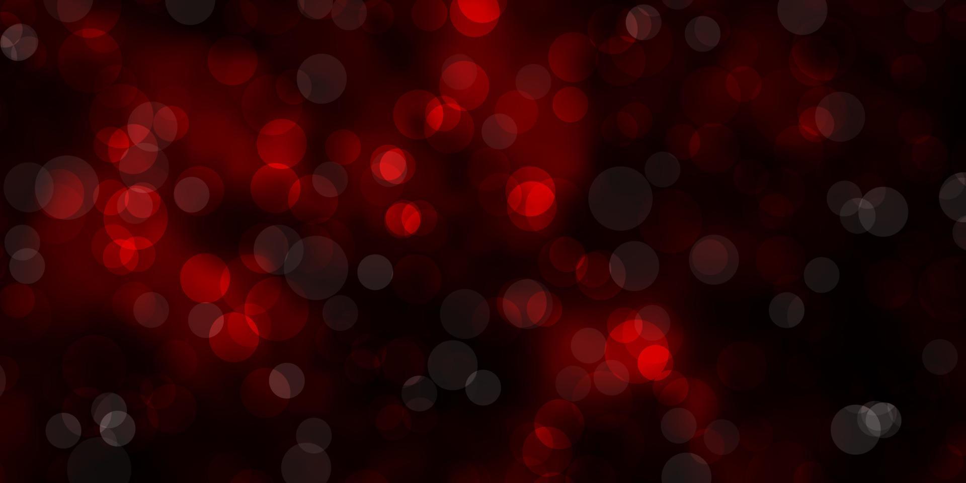 Dark Red vector template with circles.