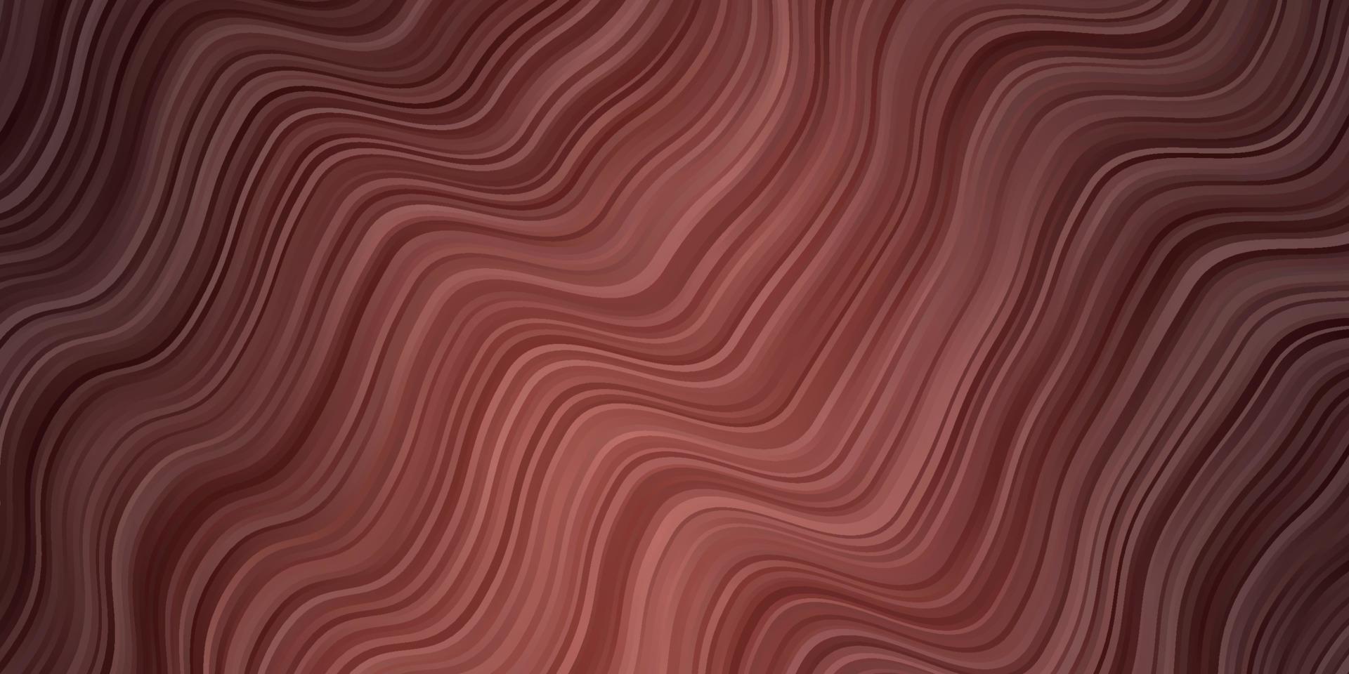 Dark Red vector pattern with curved lines.