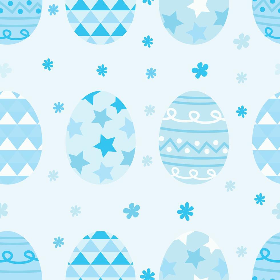 Easter Eggs repeat pattern design. Hand-drawn background. Holidays pattern for wrapping paper or fabric. vector