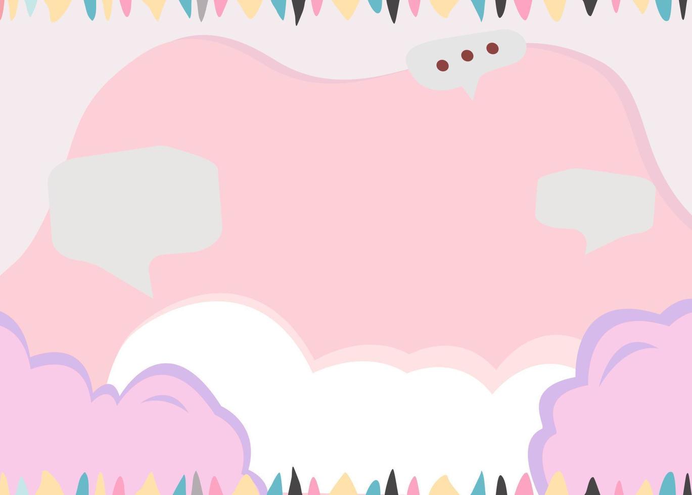 Cloudy cute cloud weather pattern. Fairy background for design card, banner, ticket, leaflet and so on. vector