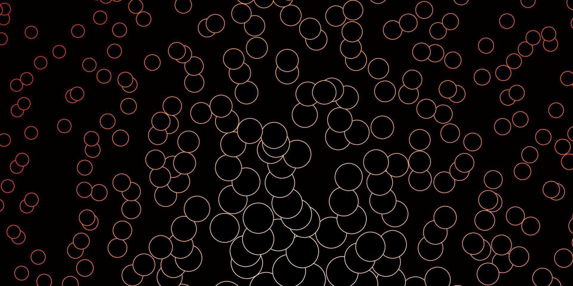 Dark Orange vector background with spots.