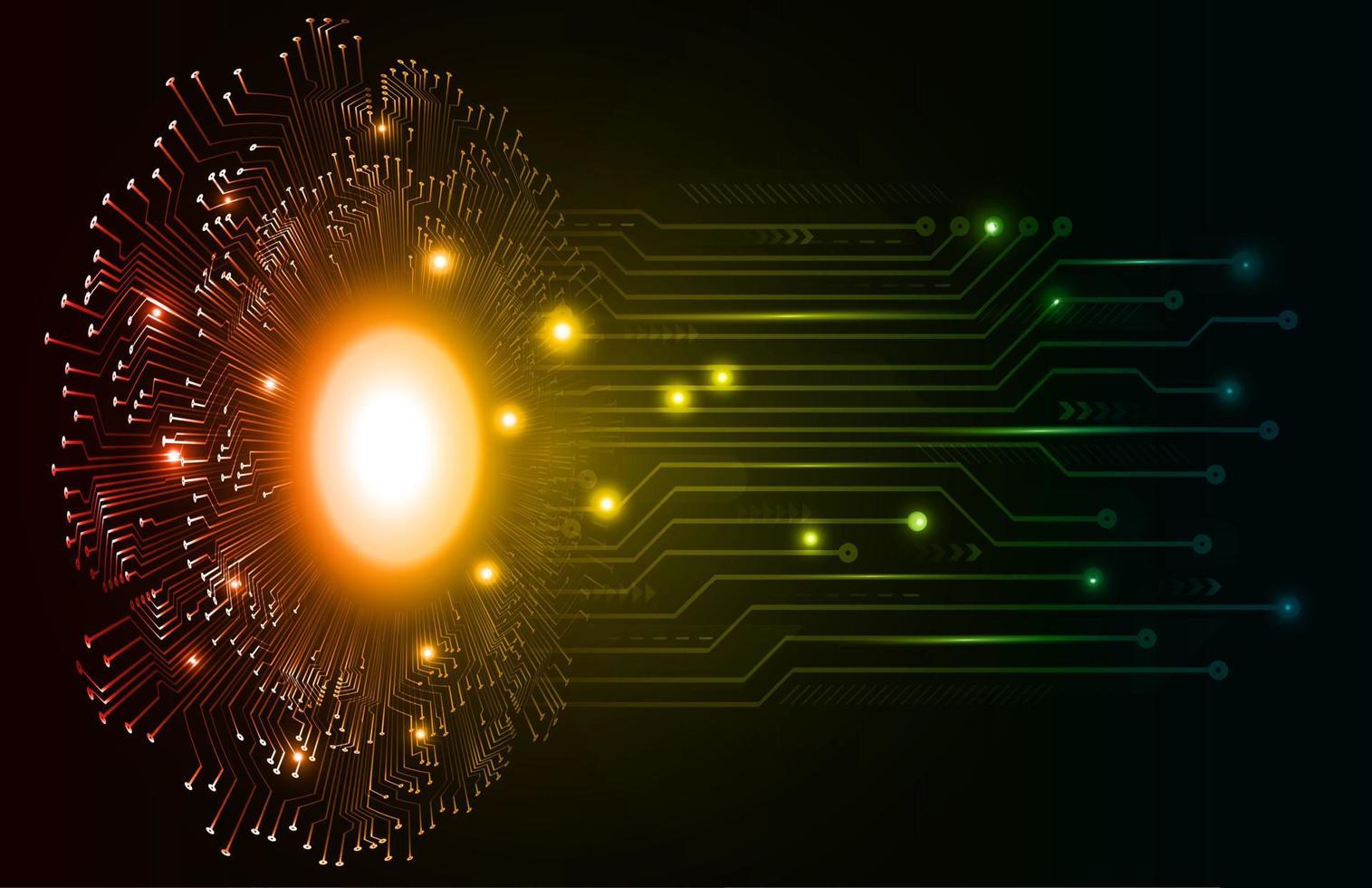 Blue eye cyber circuit future technology concept background vector