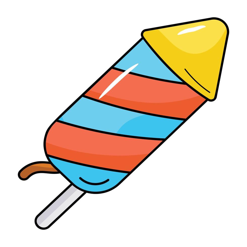 Easy to use flat icon of firecracker vector