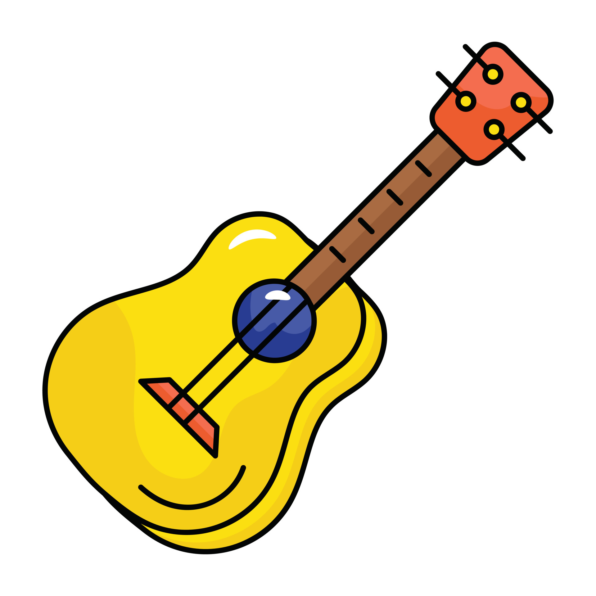 icono plano de guitarra fácil de usar 7124441 Vector en Vecteezy