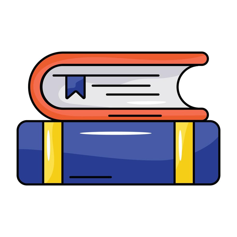 Grab this amazing flat icon of books vector