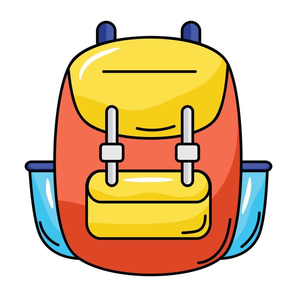 Modern flat icon design of knapsack vector