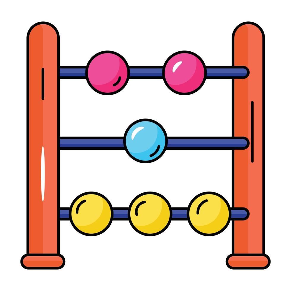 Download premium flat icon of abacus vector