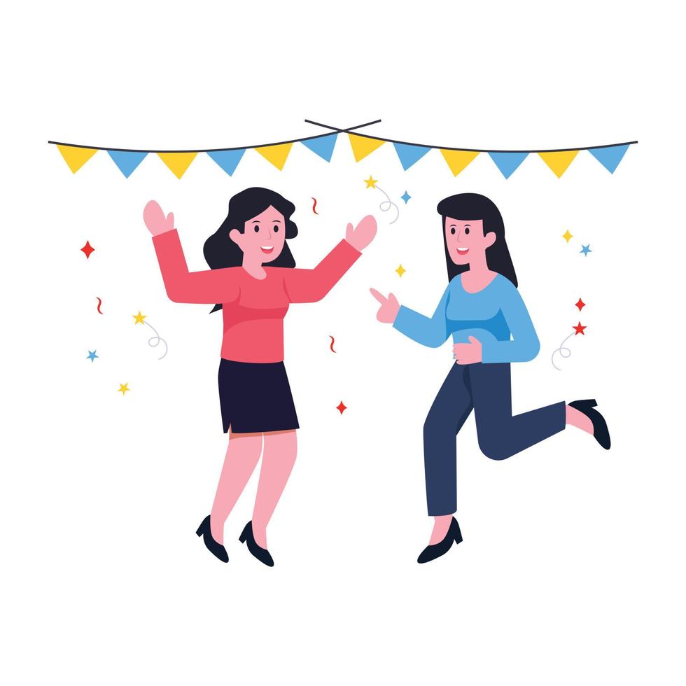 A scalable flat illustration of party celebration vector