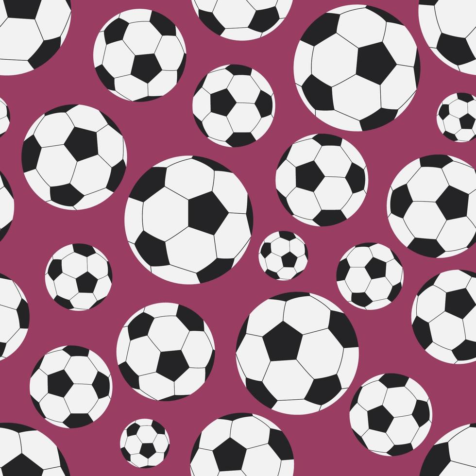 patrón de fútbol fondo transparente con balones de fútbol blancos y negros. ilustración de repetición plana vectorial para diseños deportivos, textiles vector