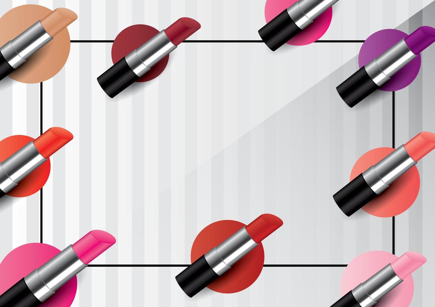 vector de barras de labios glamurosas con fondo y espacio de copia.