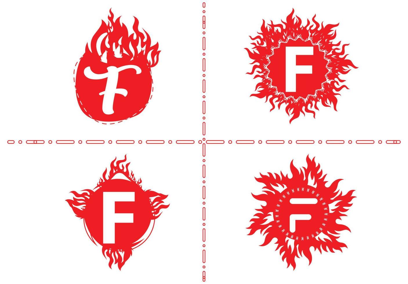Fire F Letter Logo And Icon Design Template vector