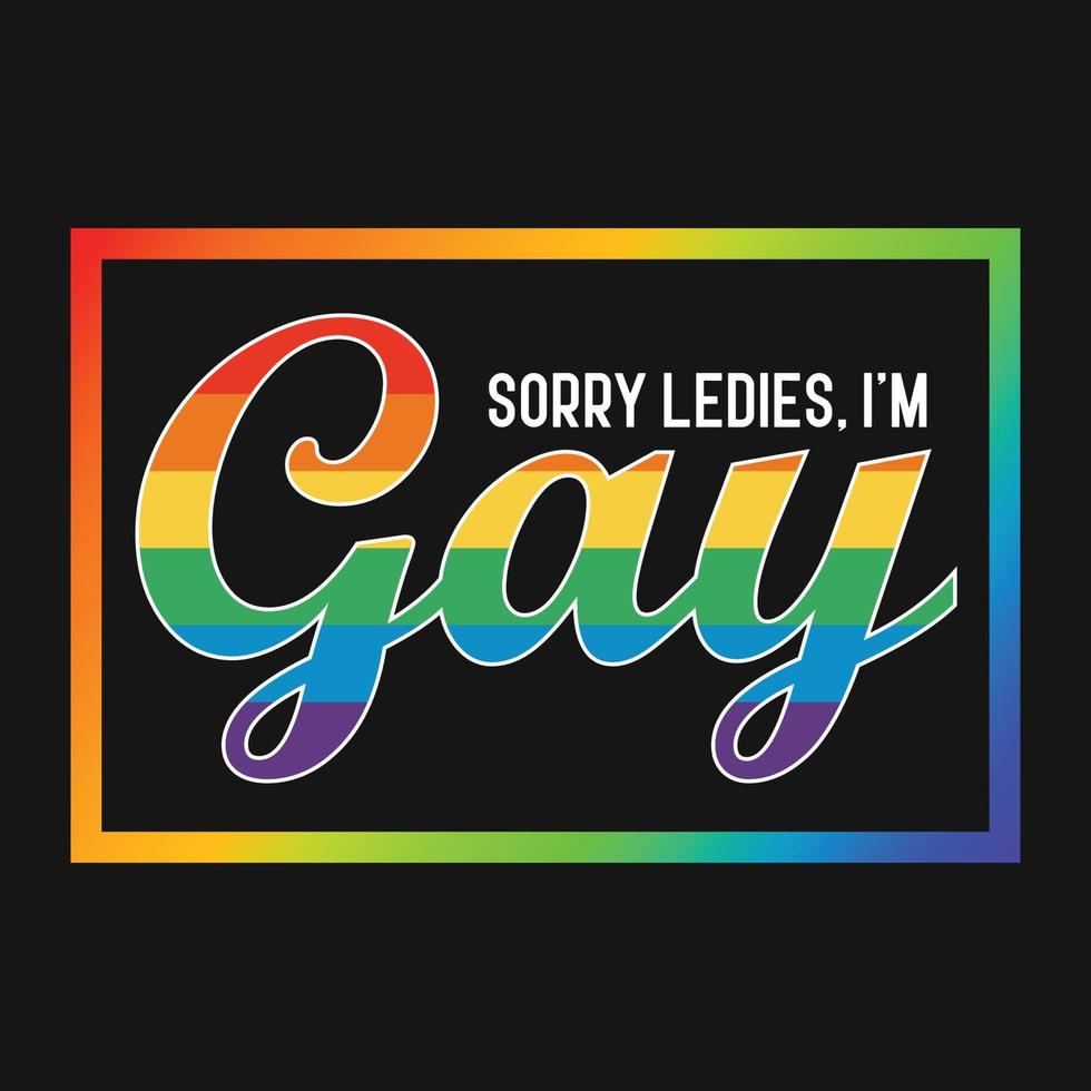 orgullo gay arco iris tipografía svg diseño de camiseta vector