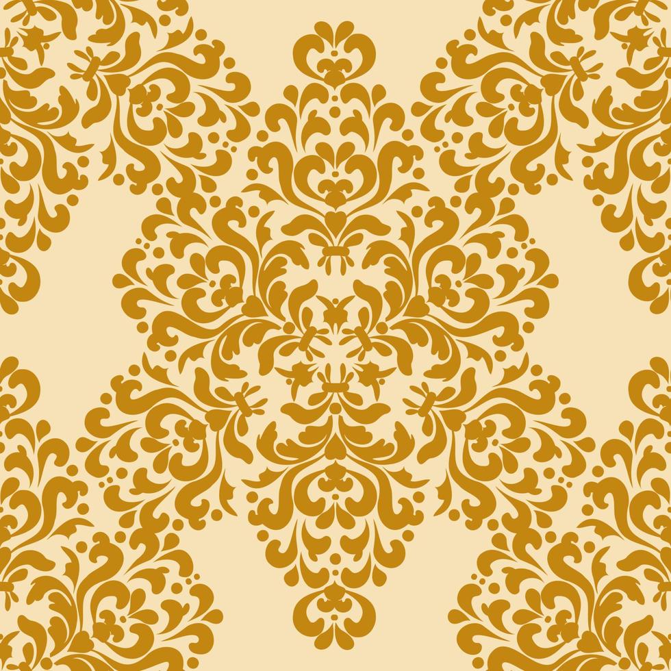 Yellow Damask Pattern Background yellow-damask-pattern-background