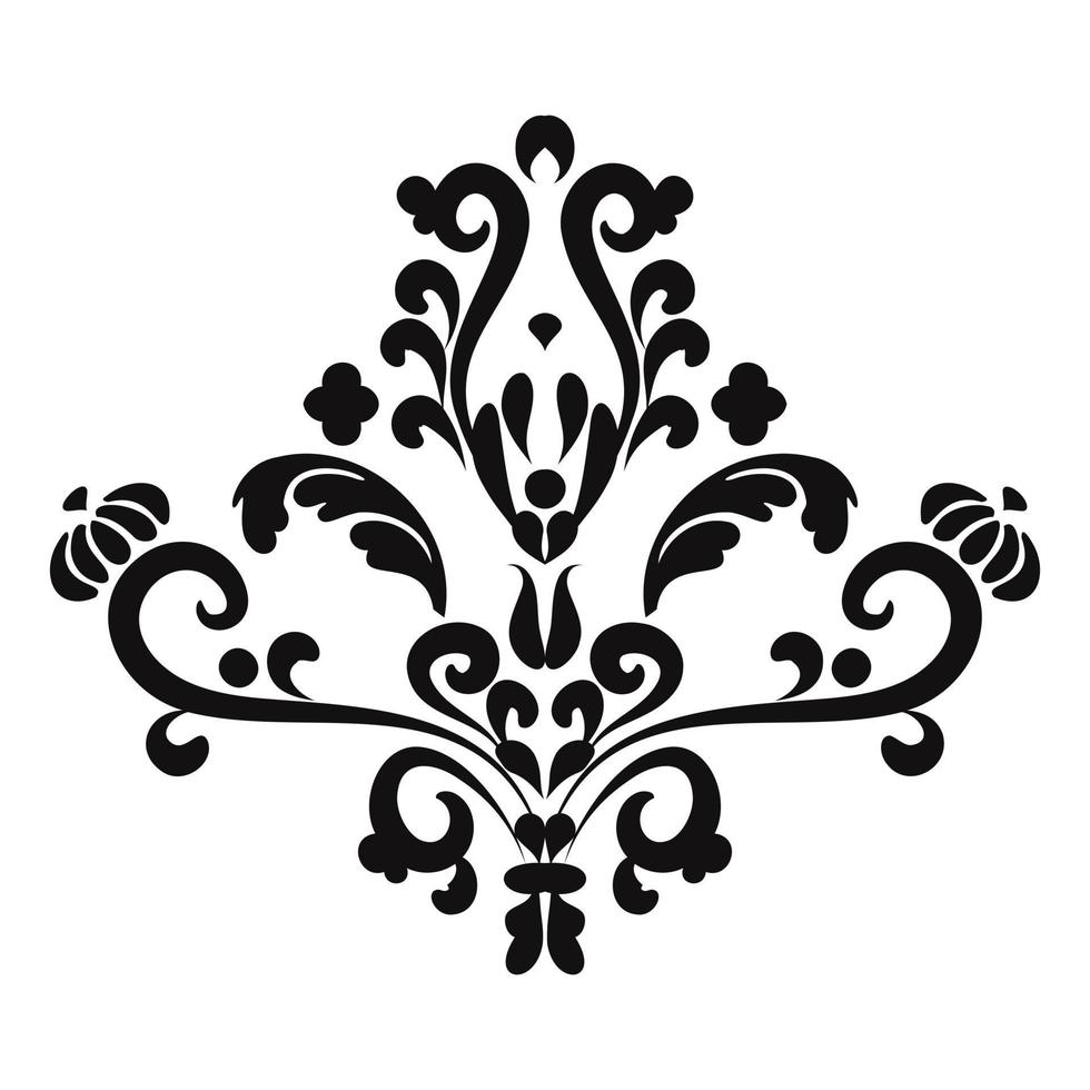 Elegant ornament.Mehndi pattern. For the design of wall, menus, wedding invitations or labels, for laser cutting, marquetry. Digital graphics. Black and white. vector